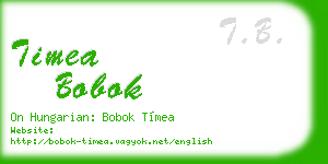 timea bobok business card